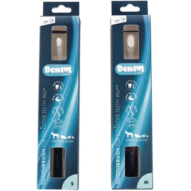 M-Pets Dental Hassas Diş Etlerine Sahip Kedi ve Köpekler İçin Diş Fırçası Medium