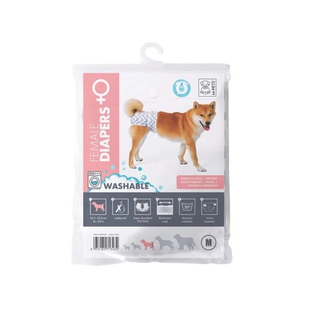 M-Pets Dişi Köpekler İçin Yıkanabilir Külot Bez 35,5x50,8cm M
