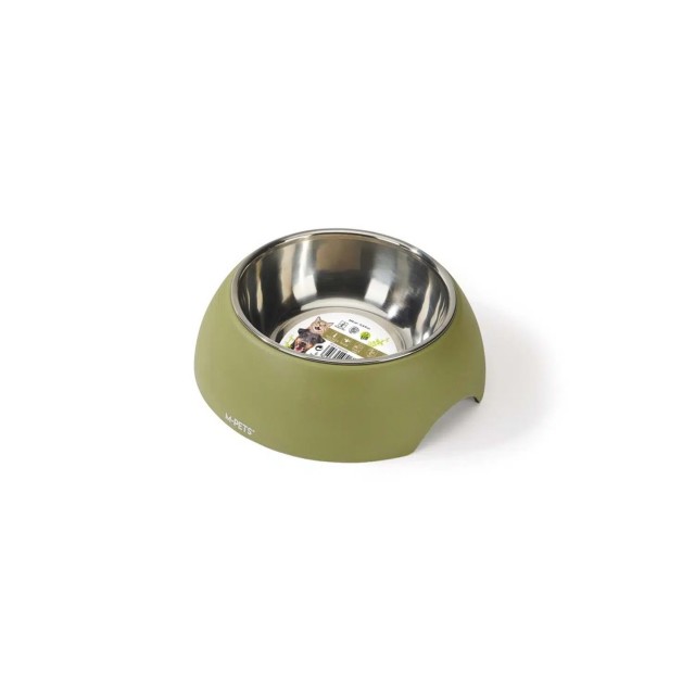 M-Pets Eco Bamboo Kedi ve Köpekler için Mama ve Su Kabı 350ml Yeşil