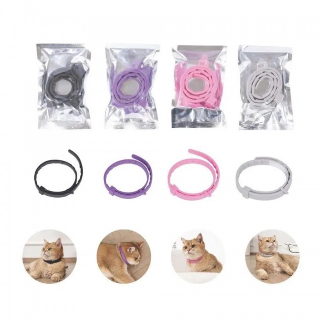 M-Pets Keep Calm Calming Sakinleştirici Kedi Tasması 4 Lü Mix Color