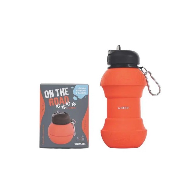 M-pets On The Road Katlanabilir Seyahat Suluğu 200-550 Ml Turuncu