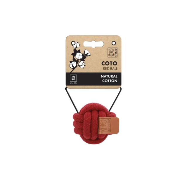 M-Pets Örgü Top Köpek Oyuncağı 6,5cm Kırmızı