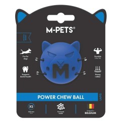 M-pets Power Chew Ball Lapis Sert Kauçuk Köpek Oyuncağı XS Mavi