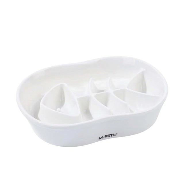 M-pets Serene Balık Şekilli Seramik Yavaş Mama Yeme Kabı 60532201