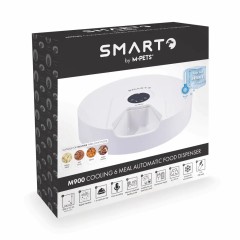 M-Pets Smarto M900 Kedi ve Küçük Irk Köpekler İçin Soğutuculu 6 Bölmeli Otomatik Mama Kabı 32x9,2cm