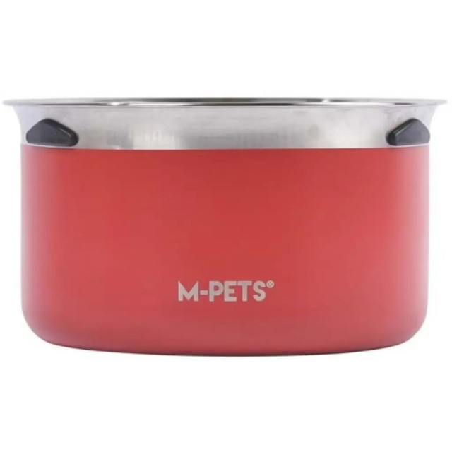 M-Pets Splash Control Metal Su Kabı Kırmızı 3.7 Litre