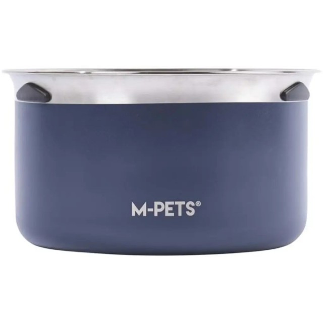 M-Pets Splash Control Metal Su Kabı Mavi 3.7 Litre