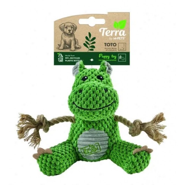 M-Pets Terra Toto Yeşil İnek Peluş Köpek Oyuncağı 10660899