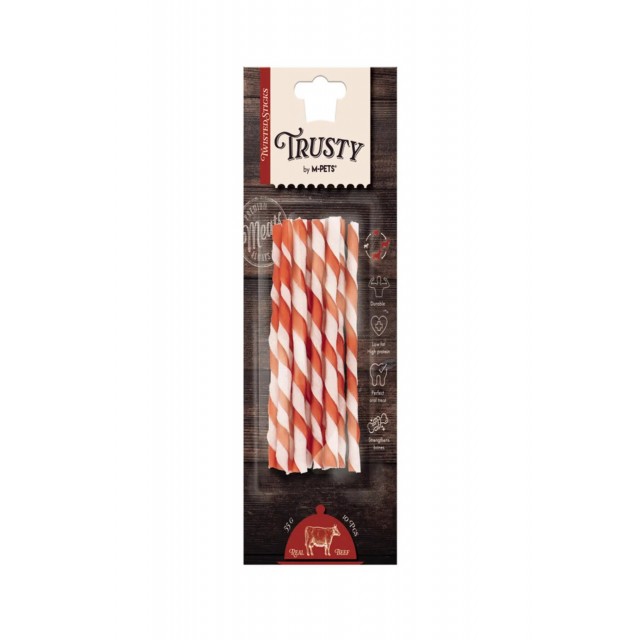M-pets Trusty Sığır Eti Sarlı Köpek Ödül Kemiği 10Lu 55GR/12,7CM