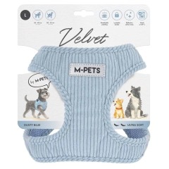 M-pets Velvet Köpek Göğüs Tasması Mavi L