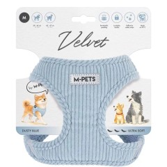 M-pets Velvet Köpek Göğüs Tasması Mavi M