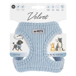 M-pets Velvet Köpek Göğüs Tasması Mavi XS