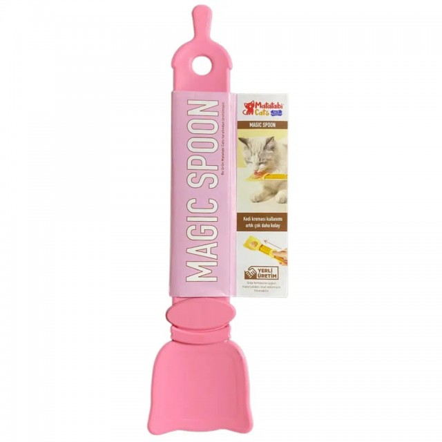 Magic Spoon Kedi ve Köpek Sıvı Ödül Maması Kolay Yedirme Kaşığı Pembe