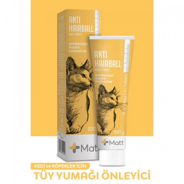 Matt Anti Hairball Tüy Yumağı Önleyici Malt Paste 100 Gr