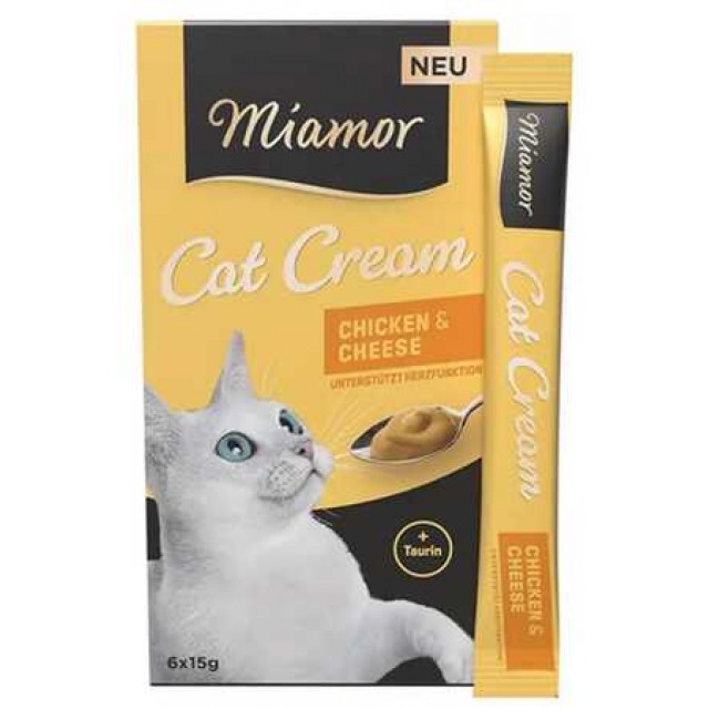 Mıamor Cream Tavuk ve Peynirli Kedi Krema Ödülü 6x15gr