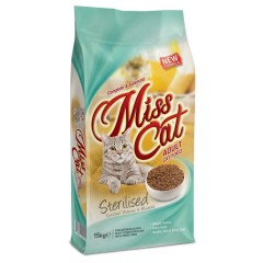 Miss Cat Sterilised Tavuklu Kısırlaştırılmış Kedi Maması 15 Kg