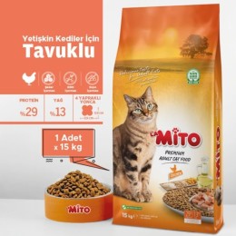 Mito Tavuklu Yetişkin Kuru Kedi Maması 15+1 kg