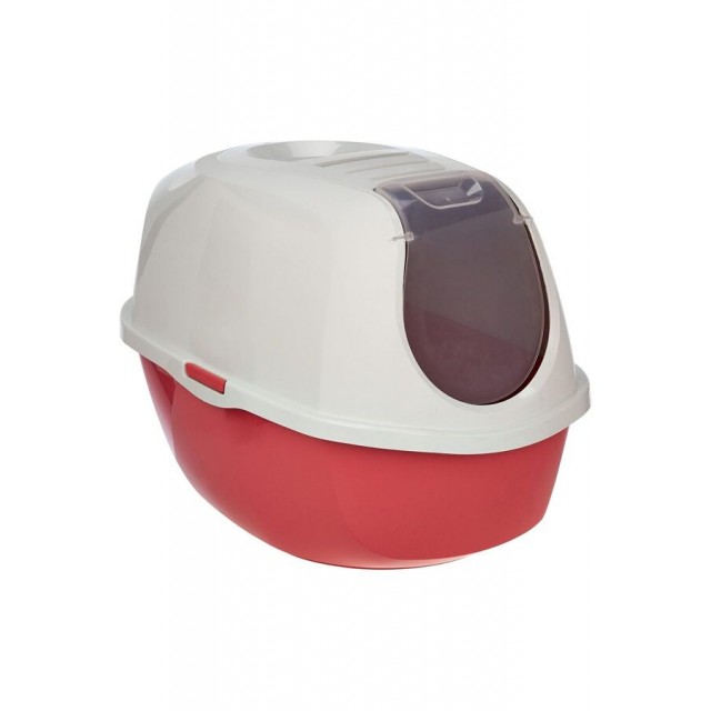 Moderna Smart Kapalı Kedi Tuvaleti Kırmızı 53cm