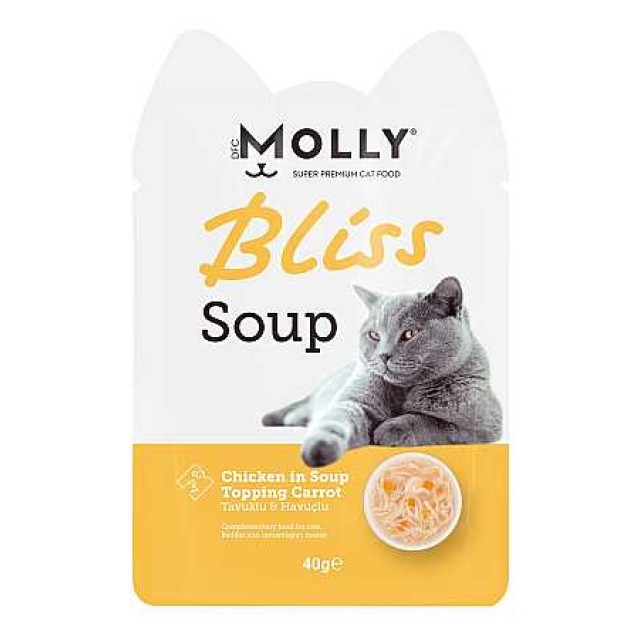 Molly Bliss Tavuklu ve Havuçlu Kedi Çorbası 40gr