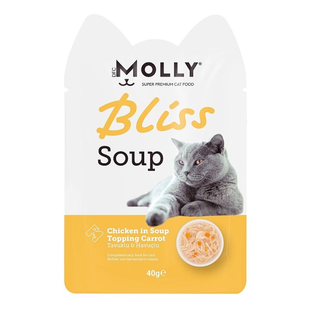 Molly Bliss Tavuklu ve Havuçlu Kedi Çorbası 40gr