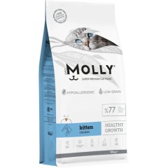 Molly Düşük Tahıllı Hypoallergenic Kitten Tavuklu Yavru Kedi Maması 10 Kg
