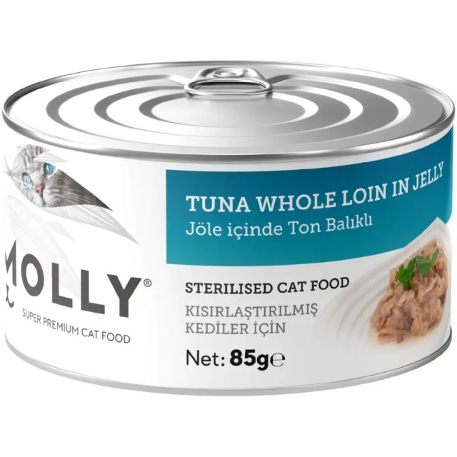 Molly Jöle İçinde Ton Balıklı Kısırlaştırılmış Kedi Konservesi 85 Gr 12 Adet