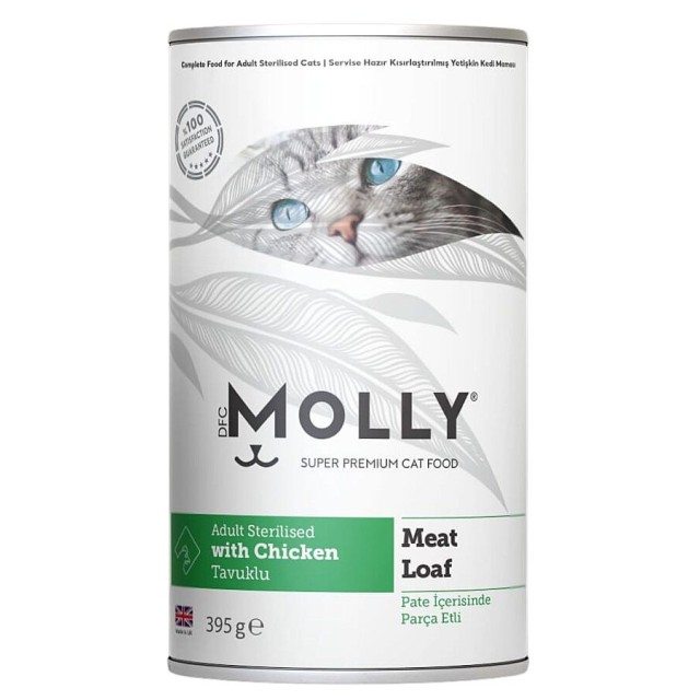 Molly Ezme Tavuklu Kısırlaştırılmış Kedi Konservesi 395gr