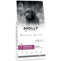 Molly Medium Puppy Kuzu Etli & Yaban Mersinli Orta ve Büyük Irk Yavru Köpek Maması 15 Kg