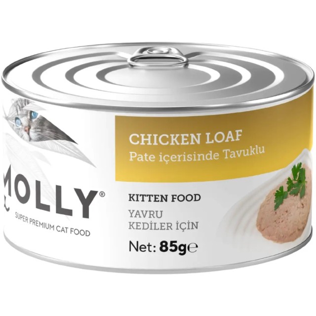 Molly Pate İçerisinde Tavuklu Yavru Kedi Konservesi 85 Gr 12 Adet