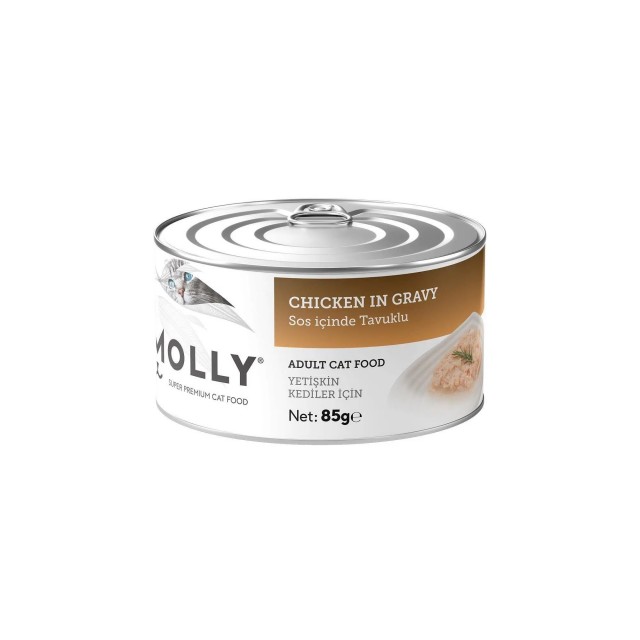 Molly Sos İçinde Tavuklu Yetişkin Kedi Konservesi 85gr