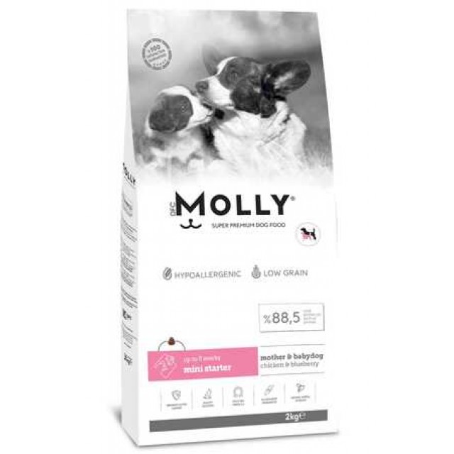 Molly Tavuklu ve Yabanmersinli Mini Starter Yavru Köpek Maması 2kg