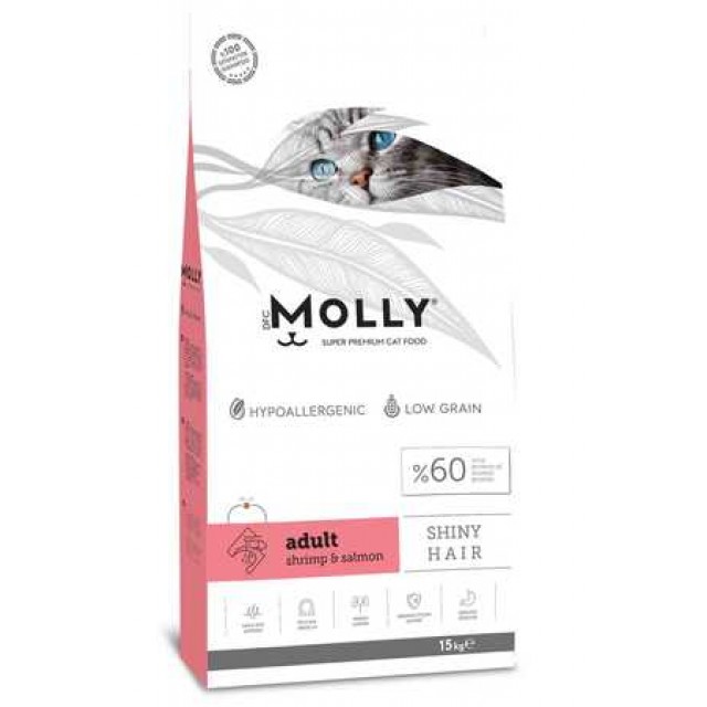 Molly Karidesli ve Somonlu Yetişkin Kedi Maması 15kg