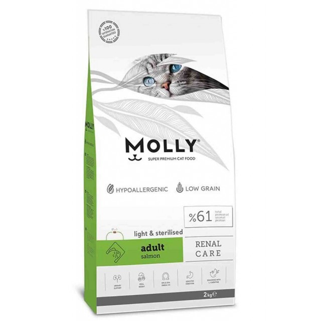 Molly Somonlu Light&Kısırlaştırılmış Kedi Maması 2kg