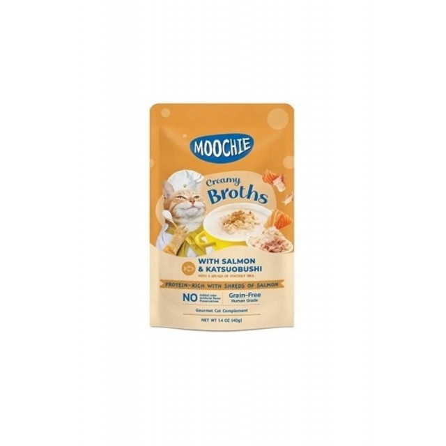 Moochie Ton Balıklı Somonlu Kedi Çorbası 40 Gr