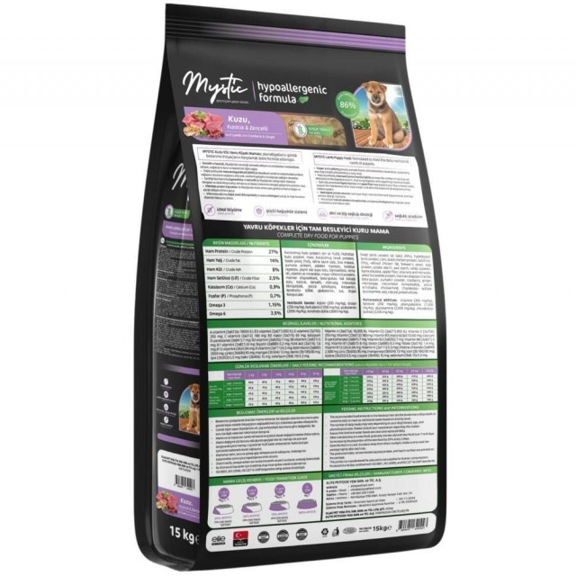 Mystic Kuzu Etli Yavru Köpek Maması 15 kg