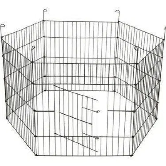 Natura Katlanır Köpek Çiti 6 Parça 75*69cm Siyah