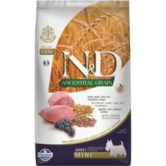 ND Ancestral Grain Düşük Tahıllı Kuzu Eti ve Yaban Mersinli Küçük Irk Yetişkin Köpek Maması 2,5kg