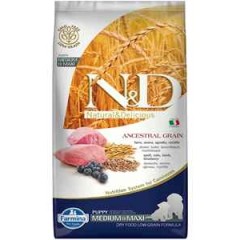 ND Ancestral Grain Düşük Tahıllı Kuzu Eti ve Yaban Mersinli Orta ve Büyük Irk Yavru Köpek Maması 12kg