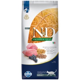 ND Ancestral Grain Düşük Tahıllı Kuzu Eti ve Yaban Mersinli Yetişkin Kedi Maması 10kg