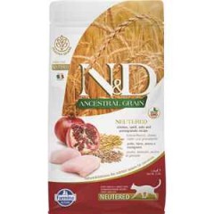 ND Ancestral Grain Düşük Tahıllı Tavuk ve Narlı Kısırlaştırılmış Kedi Maması 1,5kg