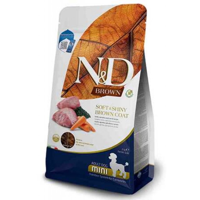ND Brown Kuzu Havuç Patates ve Spirulina Küçük Irk Yetişkin Köpek Maması 5kg