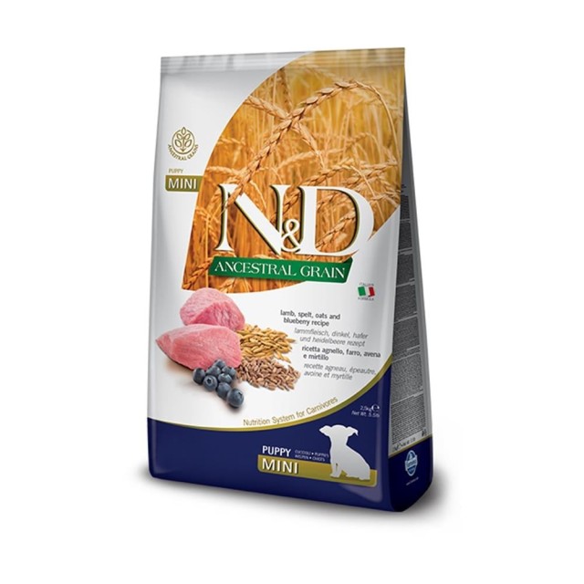 N&D Tahıllı Kuzu Yaban Mersini Küçük Irk Yavru Köpek Maması 7 kg