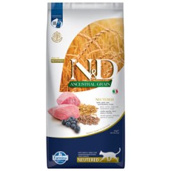 ND Ancestral Grain Düşük Tahıllı Kuzu Eti ve Yaban Mersinli Kısırlaştırılmış Kedi Maması 10kg