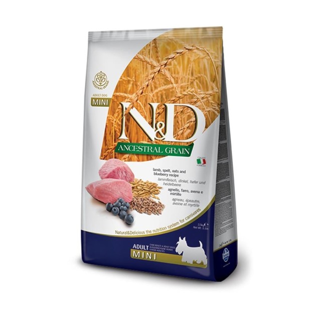 N&D Düşük Tahıllı Kuzu Etli ve Yaban Mersinli Küçük Irk Köpek Maması 2,5 kg