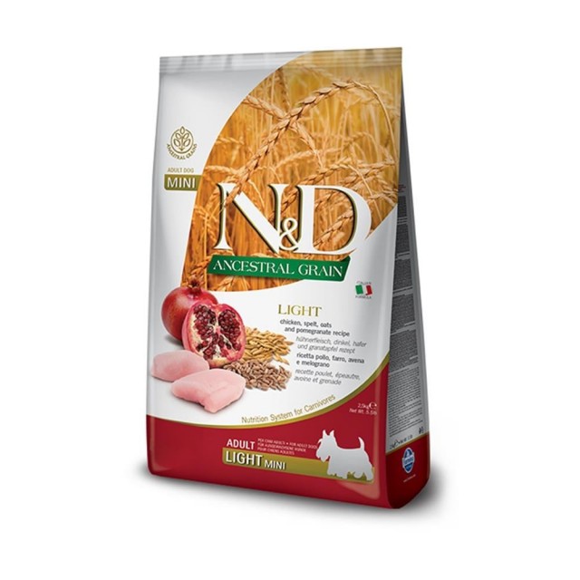 N&D Light Tavuklu ve Narlı Küçük Irk Köpek Maması 2,5 kg