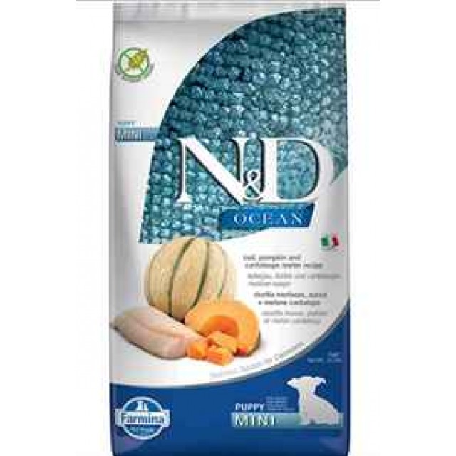 N&D Ocean Morina Balığı Balkabak ve Kavunlu Mini Irk Yavru Köpek Maması 7kg