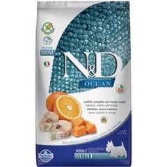 ND Ocean Tahılsız Morina Balığı Balkabağı ve Portakallı Küçük Irk Köpek Maması 2,5kg