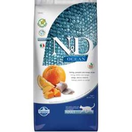 ND Ocean Tahılsız Ringa Balığı Balkabağı ve Portakallı Yetişkin Kedi Maması 5kg