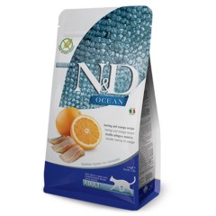 N&D Ocean Tahılsız Ringa Balıklı ve Portakallı Yetişkin Kedi Maması 5 Kg