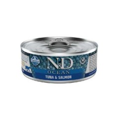 ND Ocean Tahılsız Tuna Balıklı ve Somonlu Kedi Konservesi 70gr